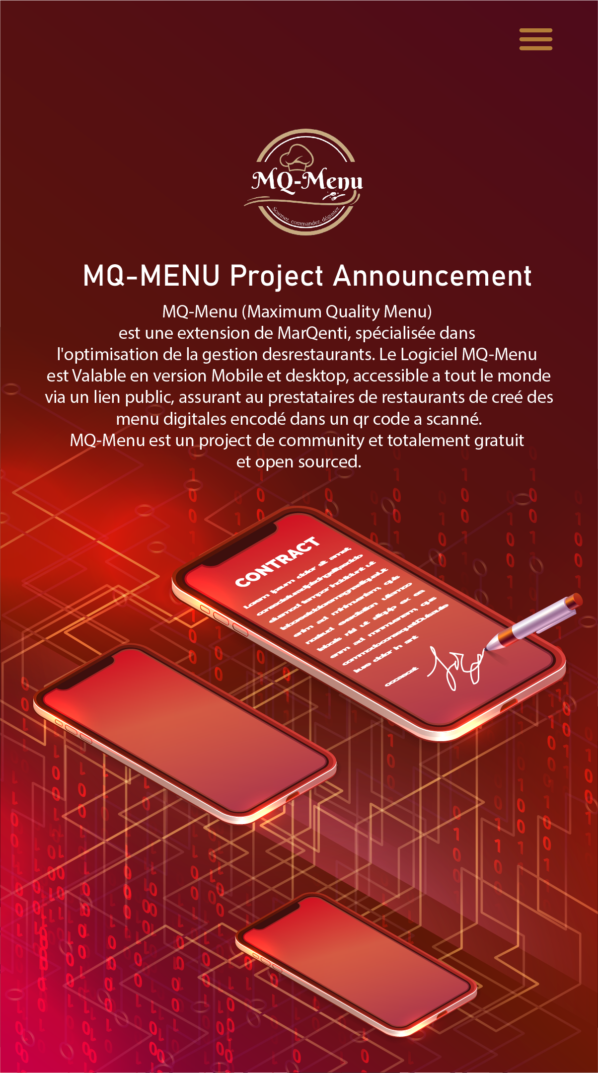 MQ Menu : Création automatisée de menus numériques